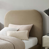 Keynote Performance Velvet Curved Twin Platform Bed