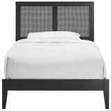 Sirocco Rattan and Wood Twin Platform Bed