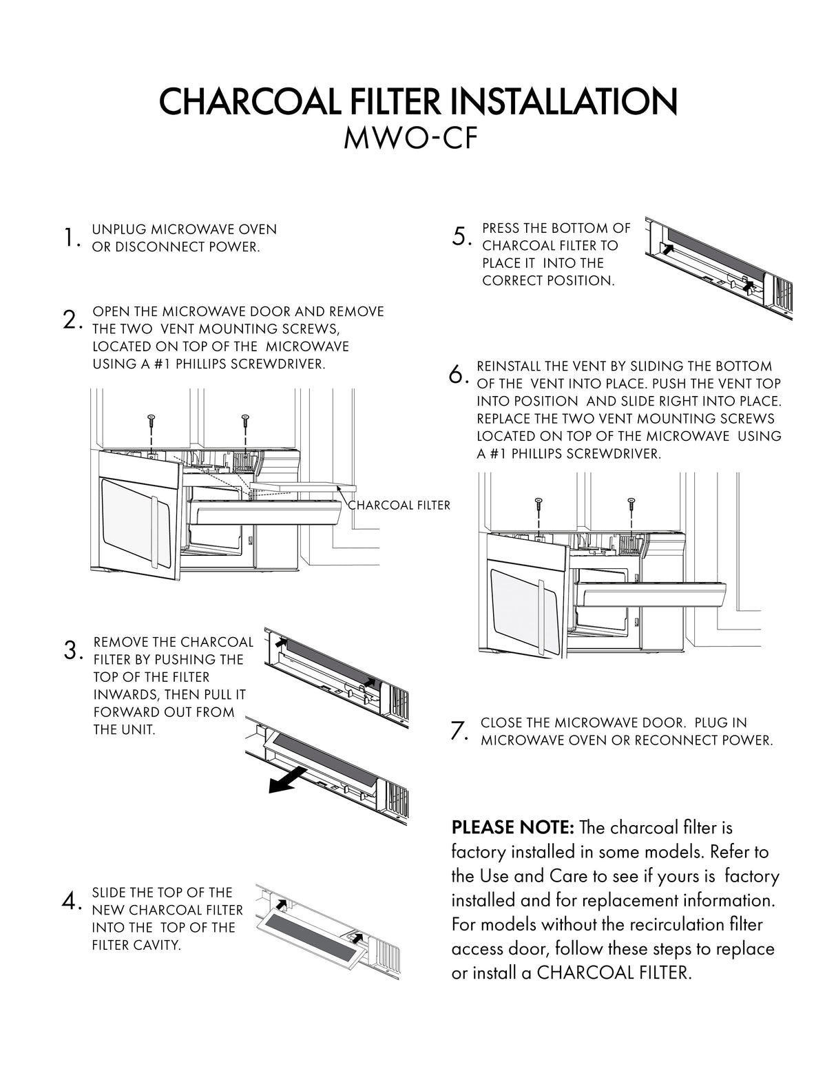 ZLINE Over the Range Microwave Charcoal Filters for MWO-CF