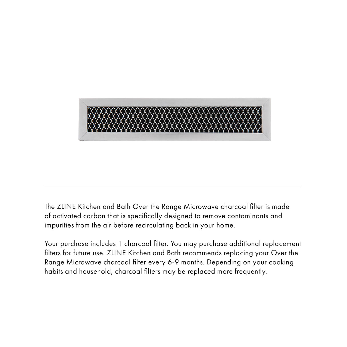 ZLINE Over the Range Microwave Charcoal Filters for MWO-CF