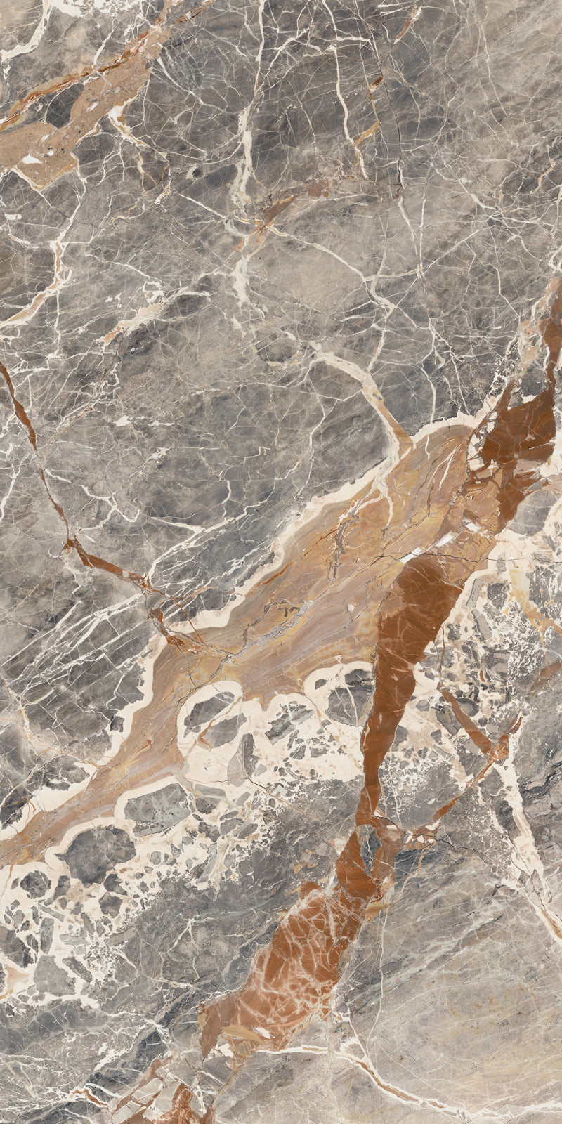 63 x 126 in Majesto Macchia Vecchia Block 42 Bookmatch Cut Polished 6 mm, full slab face
