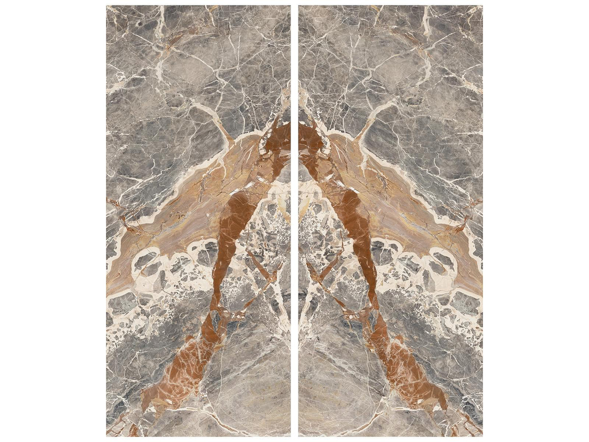 48 x 110 in Majesto Macchia Vecchia Bookmatch Cut Honed Rectified Colorsync Sintered Slab 6 mm