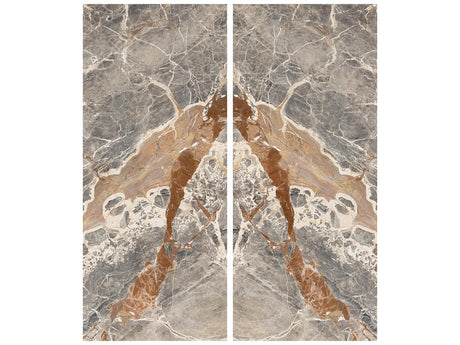 48 x 110 in Majesto Macchia Vecchia Bookmatch Cut Polished Rectified Colorsync Sintered Slab 6 mm