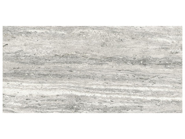 12 x 24 in Majesto Travertino Titanium Grained Rectified Colorsync Porcelain Tile