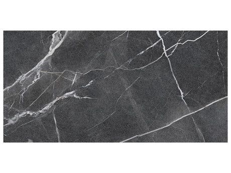 24 x 48 in Majesto Calacatta Noir Vintage Rectified Colorsync Porcelain Tile
