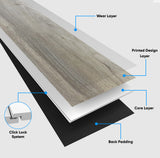 SPC Rigid Core Plank Malibu Flooring, 9" x 60" x 6.5mm, 22 mil Wear Layer