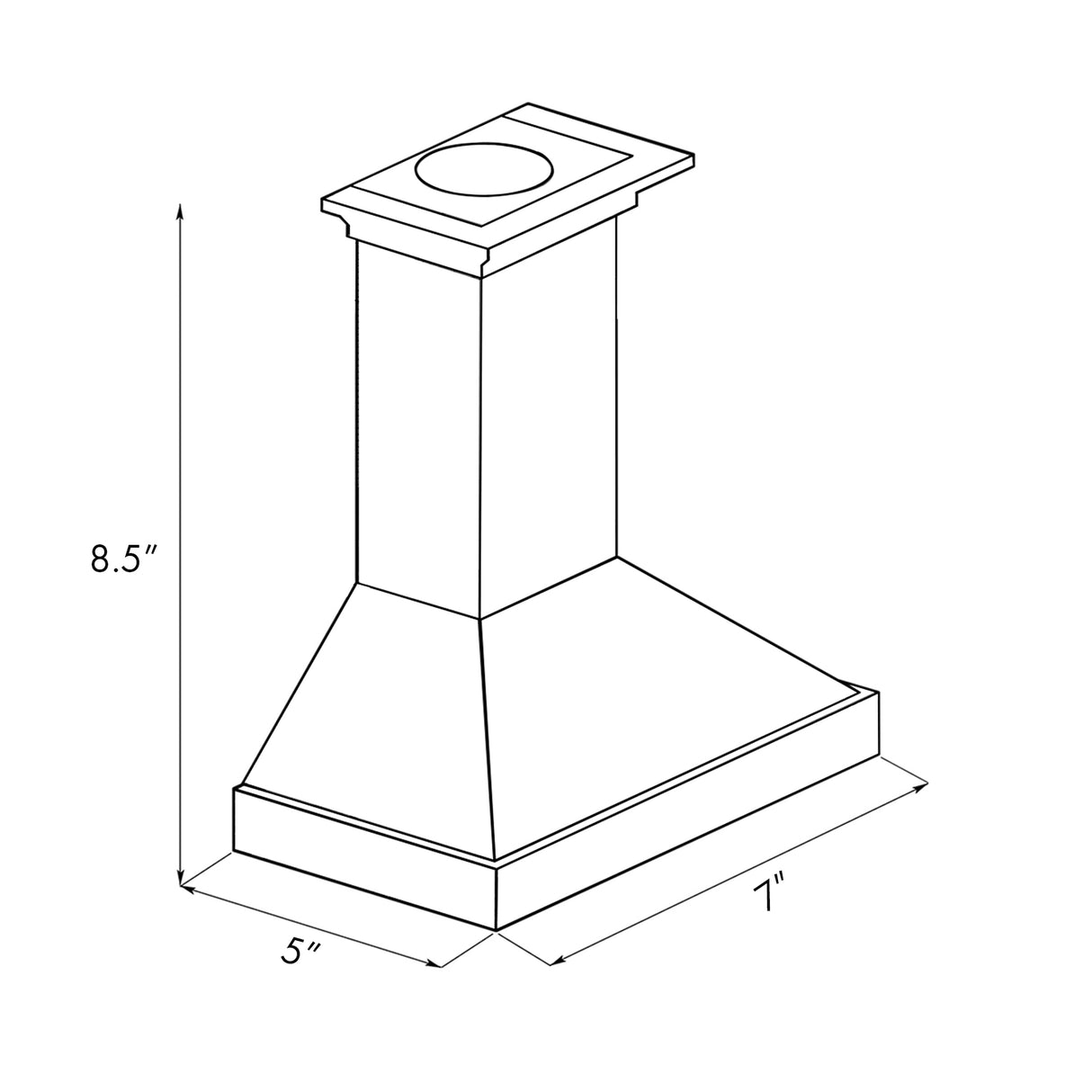 Mini Wood Range Hood - Normandy (WMH-N)