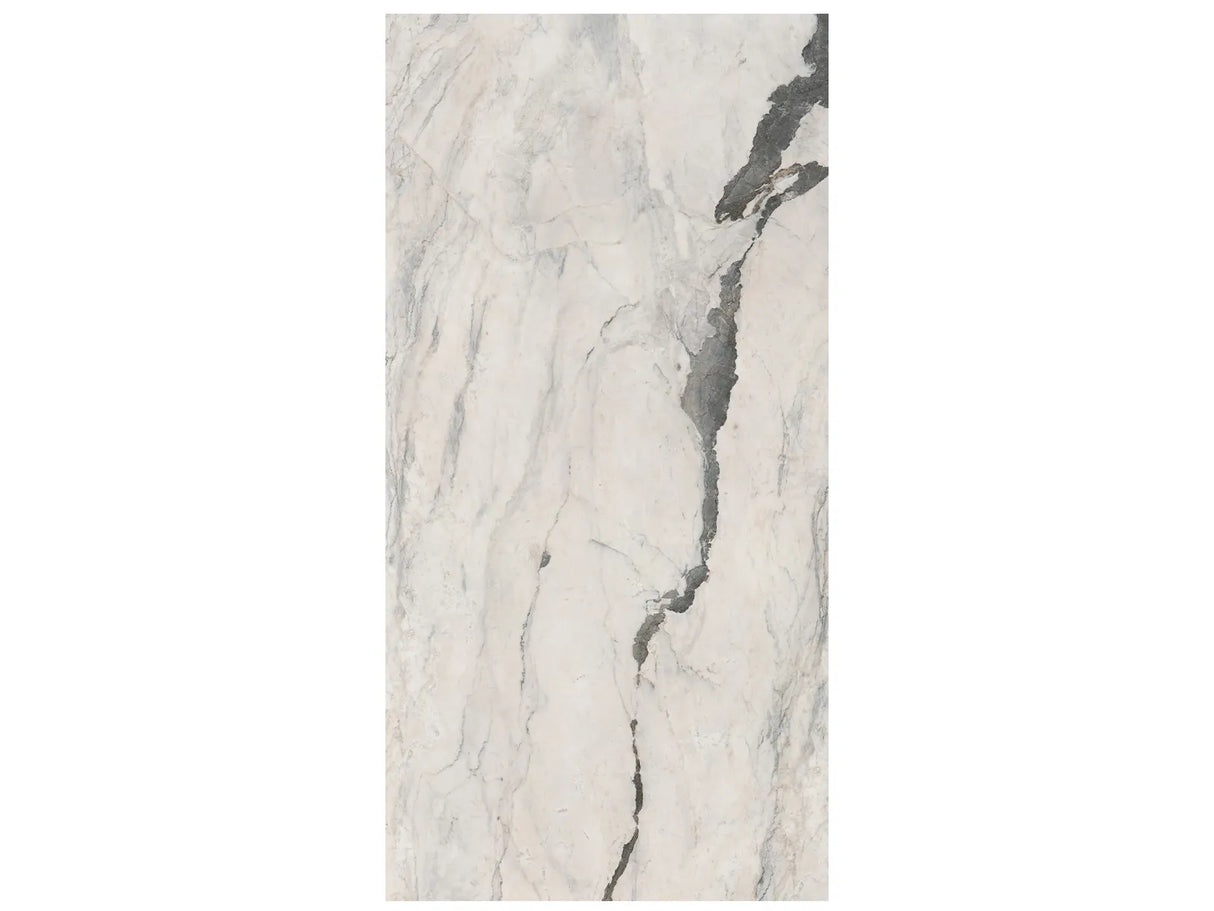 63 x 126 in Montagna Grey Block 11 Bookmatch Cut Honed Rectified Sintered Slab 6 mm