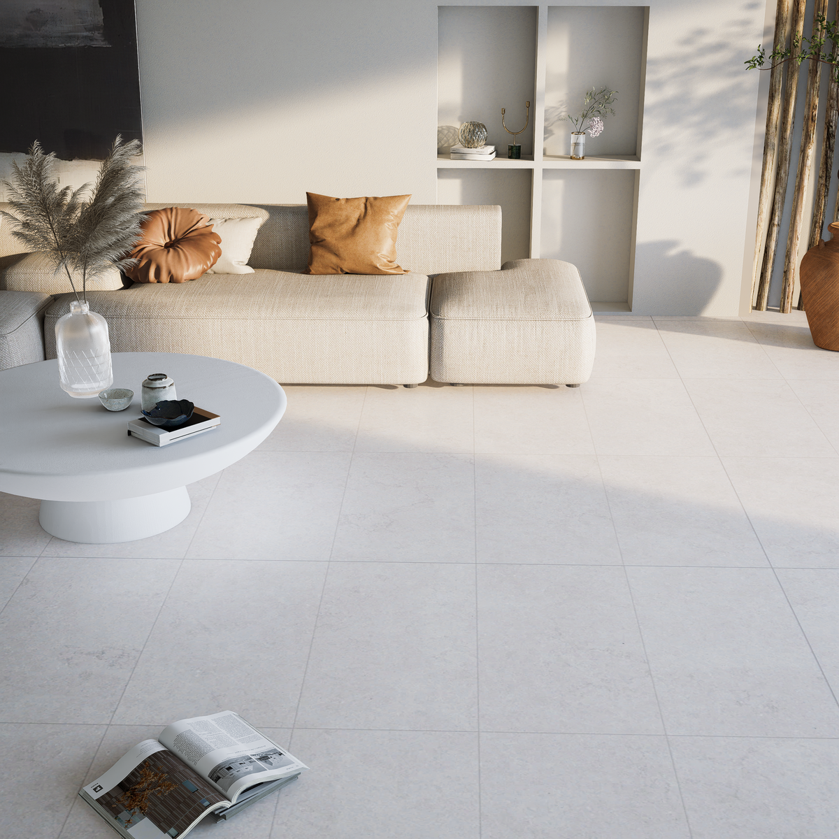 12 x 24 in Lumino Dune Matte Pressed Glazed Porcelain Tile