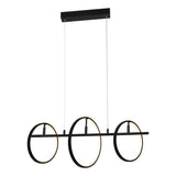 Lucca Circular 3-Light Adjustable Direction Led Pendant Light - Matte Black