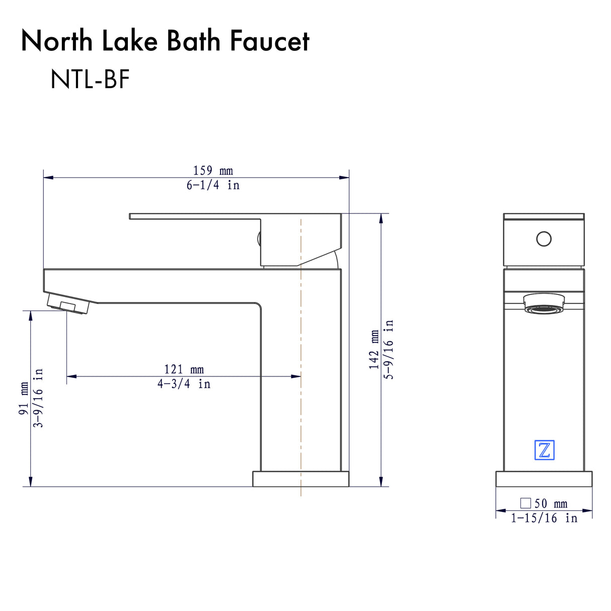 ZLINE North Lake Bath Faucet in Chrome (NTL-BF-CH)
