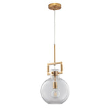 Tula Sphere Glass Indoor & Outdoor Pendant Light-Clear