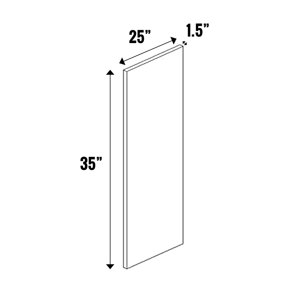 Muratti Textured - Finished End Panel 1.5” Thick - 35 Inch Height x 25 Inch Width x 1.5 Inch Depth - M01-PNL25351.5