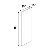 Blanco Matte - Finished End Panel 1.5” Thick - 35 Inch Height x 25 Inch Width x 1.5 Inch Depth - M11-PNL25351.5