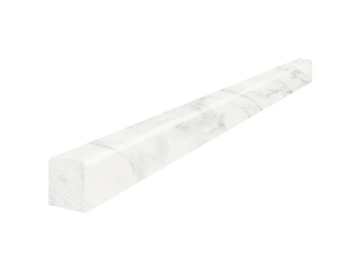 1/2 x 12 in Eterna Bianco Honed Marble Deco-Bar