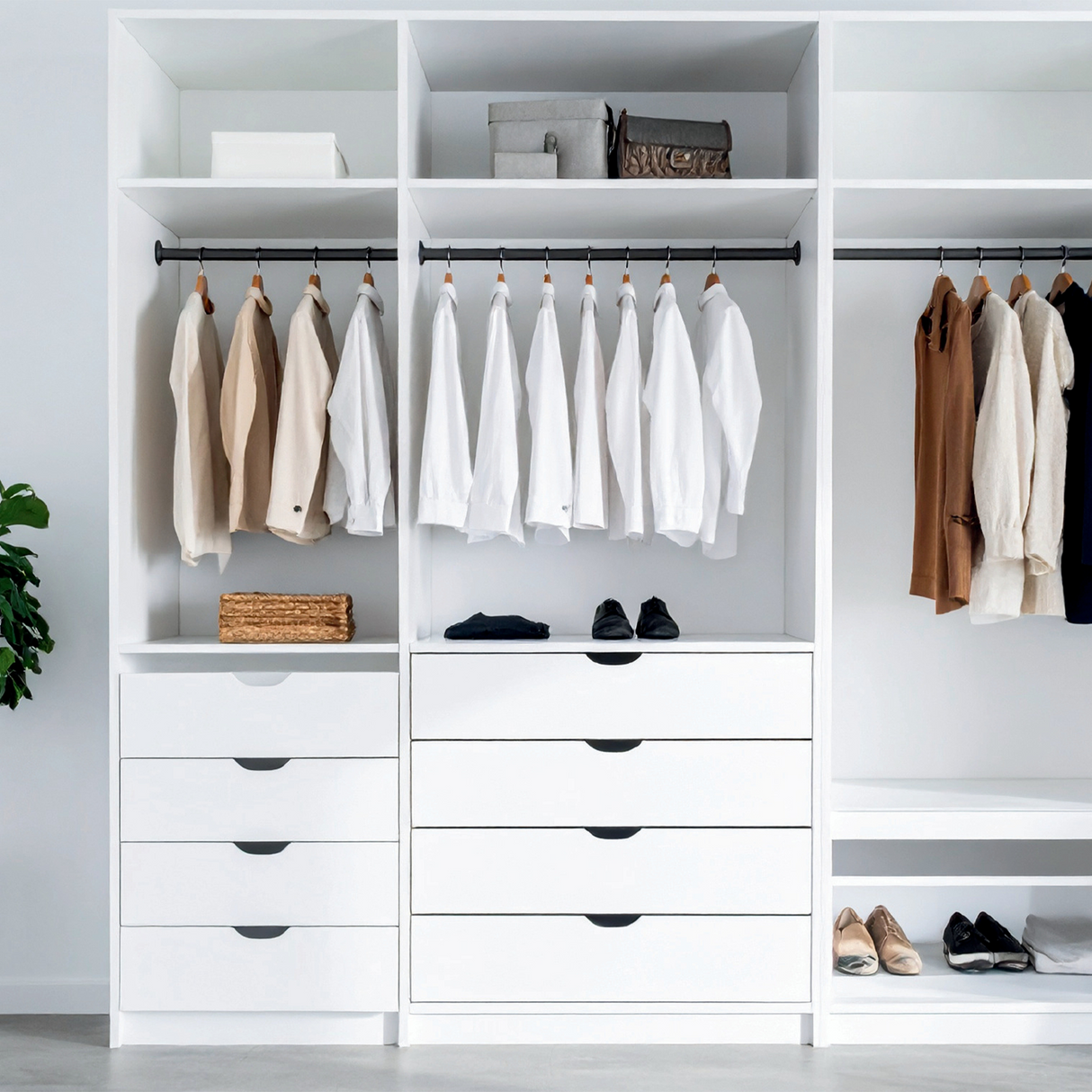 Light Oak Closets - 30" Base Closet - 30" Width x 84" Height x 15.625" Depth
