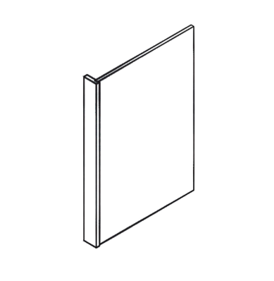 Liberty Shaker Ashen - 96 Inch End Panels Accessories - 24
