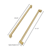 ZLINE Autograph Edition Champagne Bronze Traditional Handles (Set of 4) for Counter-Depth and Standard-Depth Refrigerators (RFMHZ-36-CB)