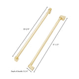 ZLINE Autograph Edition Polished Gold Traditional Handles (Set of 4) for Counter-Depth and Standard-Depth Refrigerators (RFMHZ-36-G)