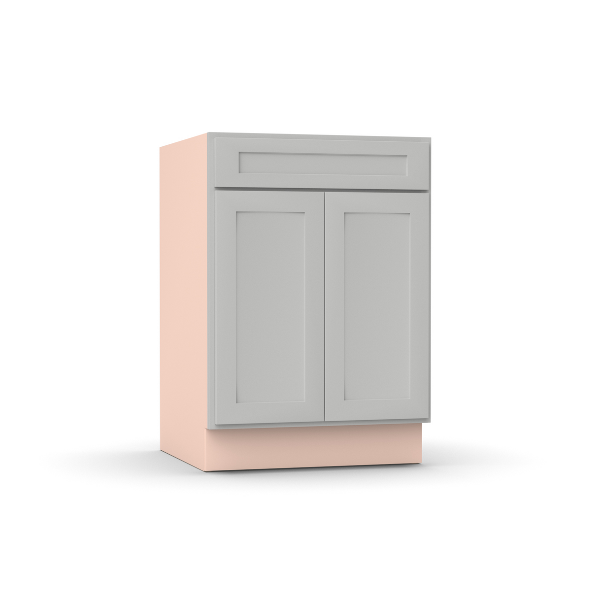 Liberty Shaker Ashen - 24 Inch Sink Base Cabinet - 24" Width x 34.5" Height x 24" Depth