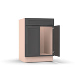 Liberty Shaker Grey - 24 Inch Sink Base Cabinet - 24" Width x 34.5" Height x 24" Depth