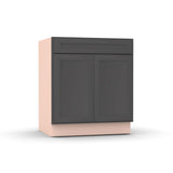 Liberty Shaker Grey - 30 Inch Sink Base Cabinet - 30" Width x 34.5" Height x 24" Depth