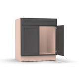 Liberty Shaker Grey - 30 Inch Sink Base Cabinet - 30" Width x 34.5" Height x 24" Depth