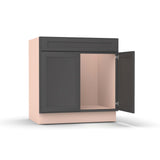 Liberty Shaker Grey - 33 Inch Sink Base Cabinet - 33" Width x 34.5" Height x 24" Depth