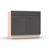 Liberty Shaker Grey - 39 Inch Sink Base Cabinet - 39" Width x 34.5" Height x 24" Depth