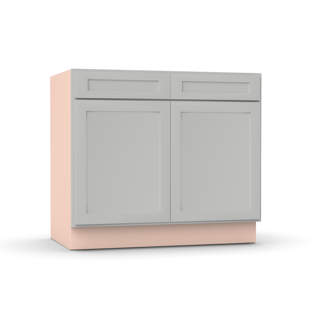 Liberty Shaker Ashen - 39 Inch Sink Base Cabinet - 39" Width x 34.5" Height x 24" Depth