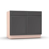 Liberty Shaker Grey - 42 Inch Sink Base Cabinet - 42" Width x 34.5" Height x 24" Depth