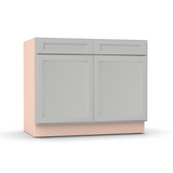 Liberty Shaker Ashen - 42 Inch Sink Base Cabinet - 42" Width x 34.5" Height x 24" Depth