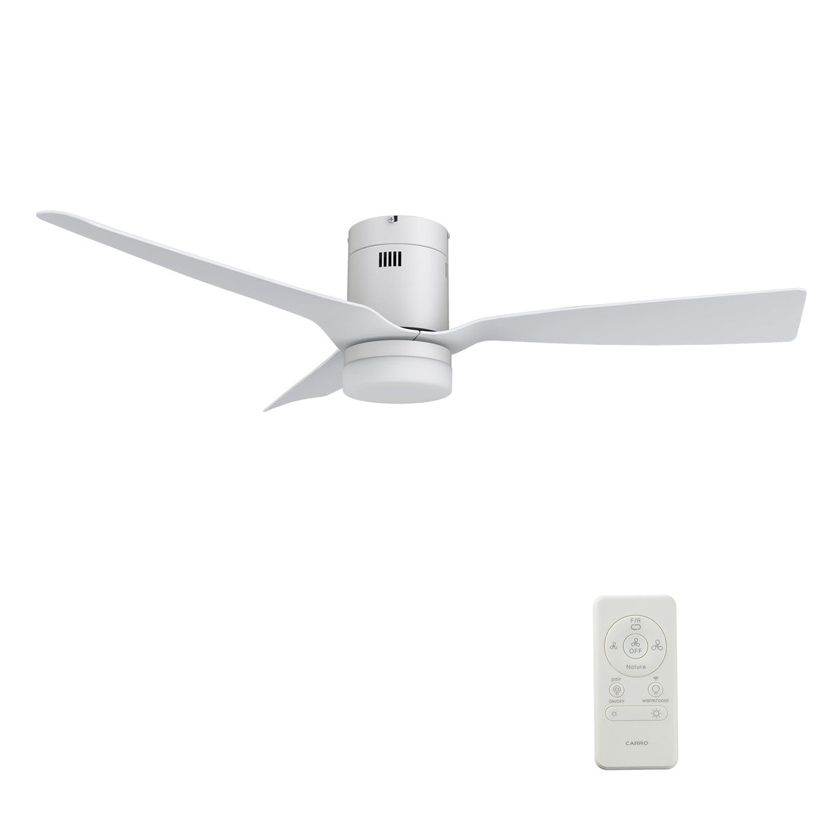 SPEZIA 48 inch 3-Blade Flush Mount Smart Ceiling Fan with LED Light & Remote