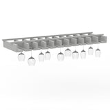 Liberty Shaker Ashen - 34.5 Inch Stem Glass Holder Wall Cabinet - 34.5" Width x 2.75" Height x 10.5" Depth
