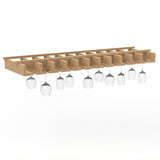 Liberty Shaker Karamel - 34.5 Inch Stem Glass Holder Wall Cabinet - 34.5" Width x 2.75" Height x 10.5" Depth