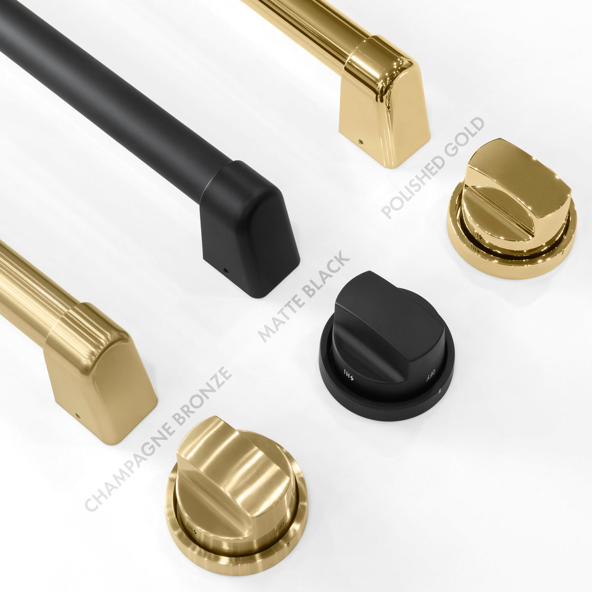 ZLINE Autograph Edition 48 in. 6.7 cu. ft. Paramount Double Oven Gas Range with 8 Burner Cooktop in Satin Stainless Steel with White Matte Doors and Champagne Bronze Accents (SGRSZ-WM-48-CB)