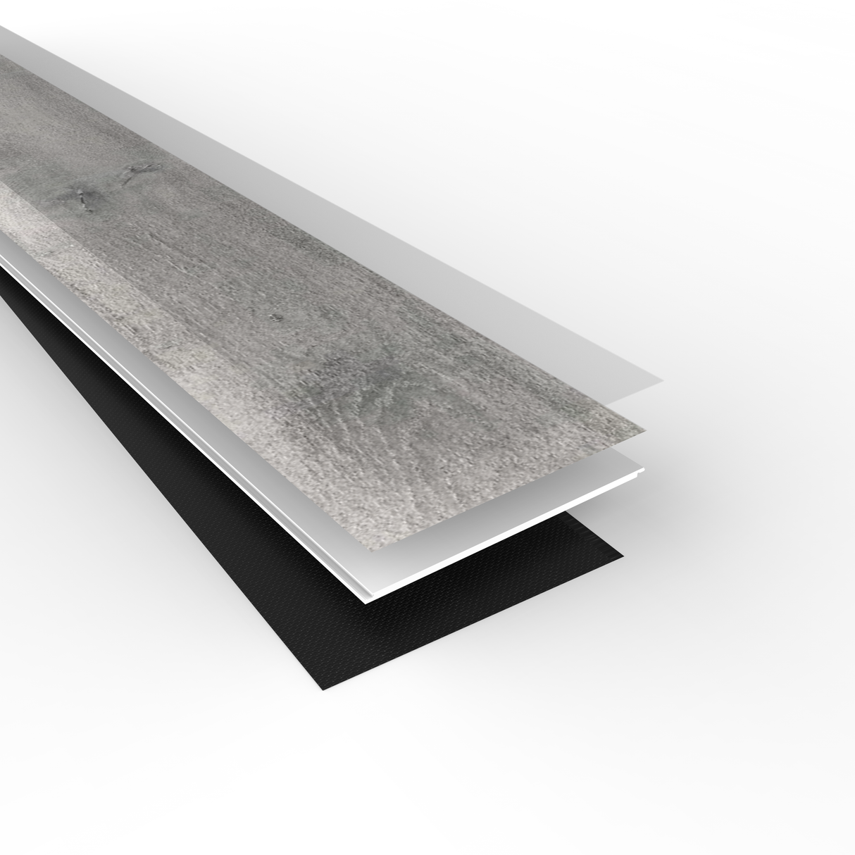 Permshield Lite Silver Grey SPC - 5.2mm x 7'' x 48'' / 1.5mm IXPE pad attached