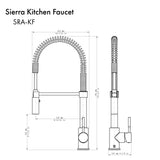 ZLINE Sierra Kitchen Faucet in Brushed Nickel (SRA-KF-BN)
