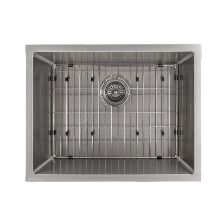 ZLINE 23 in. Meribel Undermount Single Bowl Stainless Steel Kitchen Sink with Bottom Grid (SRS-23)