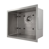ZLINE 23 in. Meribel Undermount Single Bowl Stainless Steel Kitchen Sink with Bottom Grid (SRS-23)