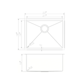 ZLINE 23 in. Meribel Undermount Single Bowl Stainless Steel Kitchen Sink with Bottom Grid (SRS-23)