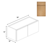 Slim Shaker Karamel - 33 Inch Height Double Door Wall Cabinet - 33" Width x 12" Height x 12" Depth