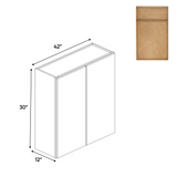 Slim Shaker Karamel - 42 Inch Height Double Door Wall Cabinet - 42" Width x 30" Height x 12" Depth