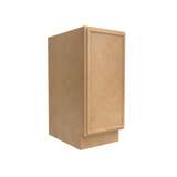 Slim Shaker Karamel - 15 Inch Full Height Single Door Base Cabinet - 15" Width x 34.5" Height x 24" Depth