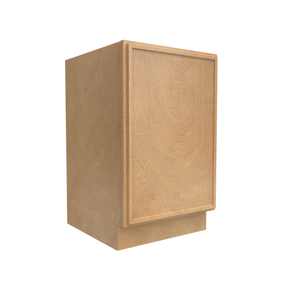 Slim Shaker Karamel - 21 Inch Full Height Single Door Base Cabinet - 21