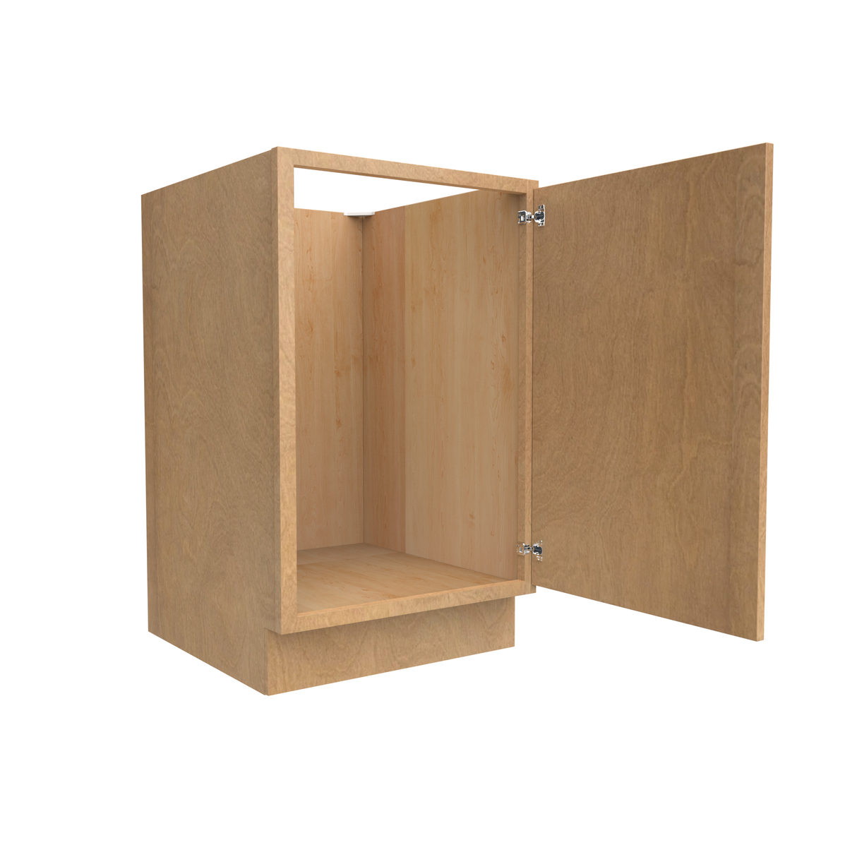 Slim Shaker Karamel - 21 Inch Full Height Single Door Base Cabinet - 21" Width x 34.5" Height x 24" Depth
