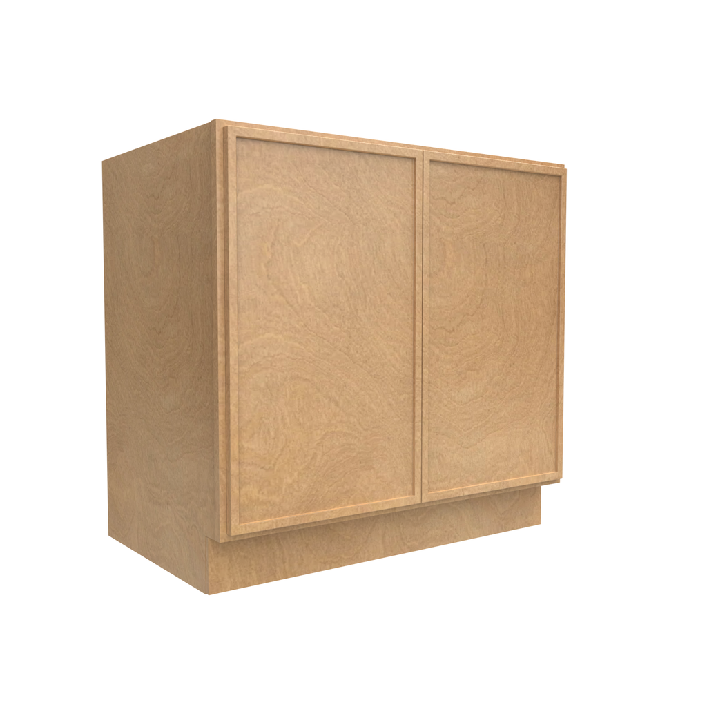 Slim Shaker Karamel - 33 Inch Full Height Double Door Base Cabinet - 33