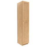 Slim Shaker Karamel - 18 Inch Single Door Pantry Tall Cabinet - 18" Width x 96" Height x 24" Depth