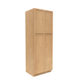 Slim Shaker Karamel - 30 Inch Double Door Pantry Tall Cabinet - 30" Width x 84" Height x 24" Depth