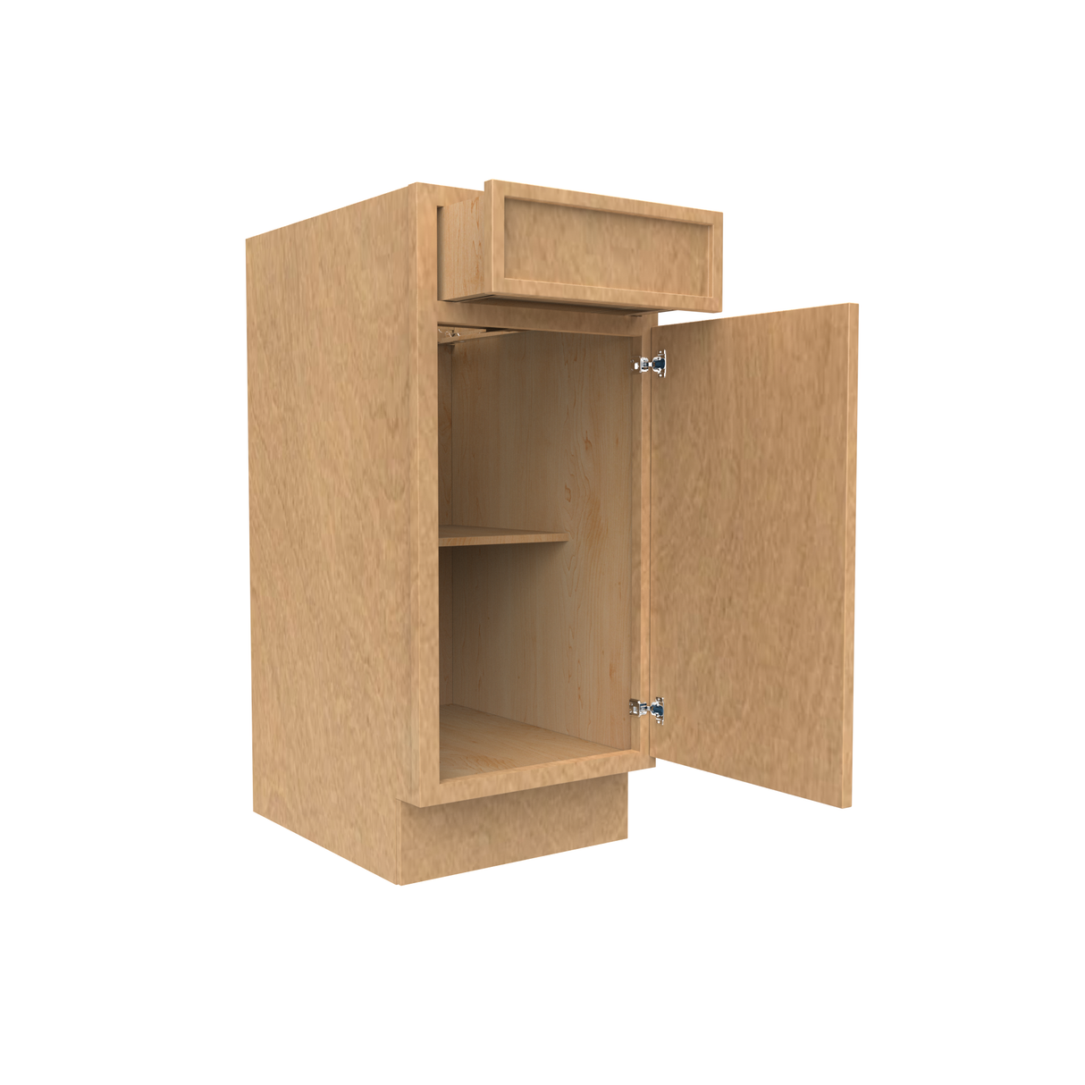 Slim Shaker Karamel - 15 Inch Vanity Base Cabinet - 15" Width x 34.5" Height x 21" Depth